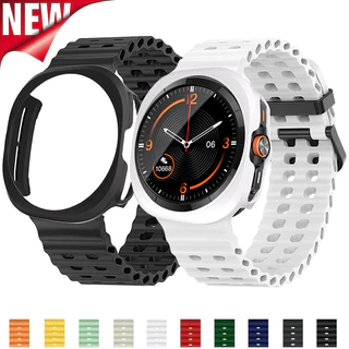 Case + Silicone Strap Compatível Para Samsung Galaxy Watch Ultra 47MM Pulseira Esportiva Acessórios Band