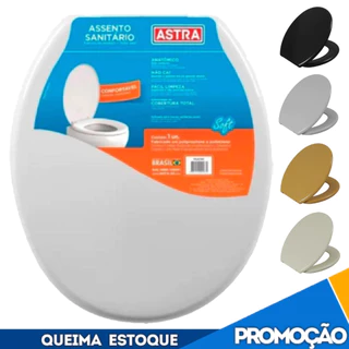 Tampa Assento Privada Vaso Sanitário Oval Soft Universal Astra