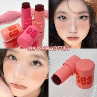 Gege Bear Blush Stick De Dupla Finalidade Para Lábios E Bochechas Batom De Textura Gelatinosa Brilho Labial Ilumina A Pele , Hidrata Limpa , Dá Rosacidade Feminina