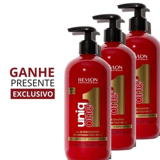 Kit Revlon 3 Uniq One All in One Shampoo 490ml + Brinde Escova