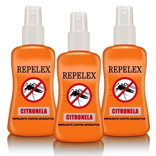 kit 3 Repelente Spray Citronela Contra Insetos e Mosquitos Repelex