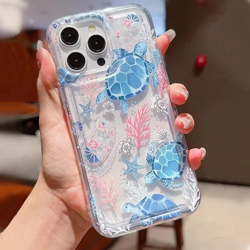 Custodia per telefono con tartaruga marina, cover