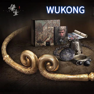 black myth wukong Mito Preto Wukong Ornamento Mítico Jogo Periferia Handmade Colar Anel Emblema Ouro Hoop Sun Wukong Coleção