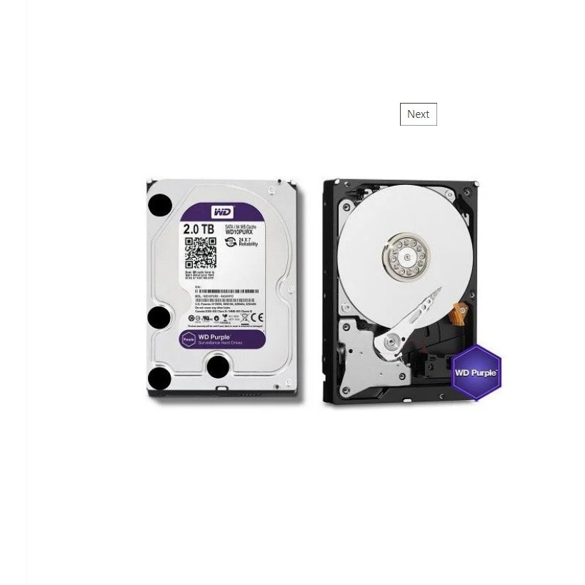 HD Sata 2TB para PC DVR e DESKTOP WD20PURX WD Purple ROXO Novo