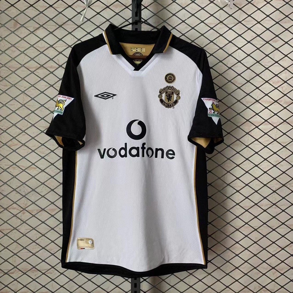 Camisa Retro Manchester Século 2000-2001 Estilo Reversível 00/02 Futebol Beckham #7 Camisa Retro AJR2