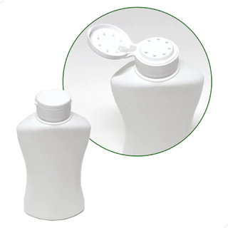 Frasco com Tampa para Talco em Pó Talqueira 100g Branca (1un) Frasco com Dosador Cabeleleiros