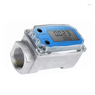 1 Polegada Turbinas Medidor De Vazão LCD Digital 10-100LPM ± 1 % Precisão Para Gasolina Diesel Querosene Metanol Água