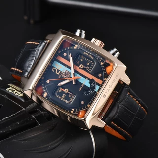 Tag HEUER Monaco Série Mostrador Quadrado Movimento De Quartzo Cronógrafo Multifuncional Relógio Masculino À Prova D'águ
