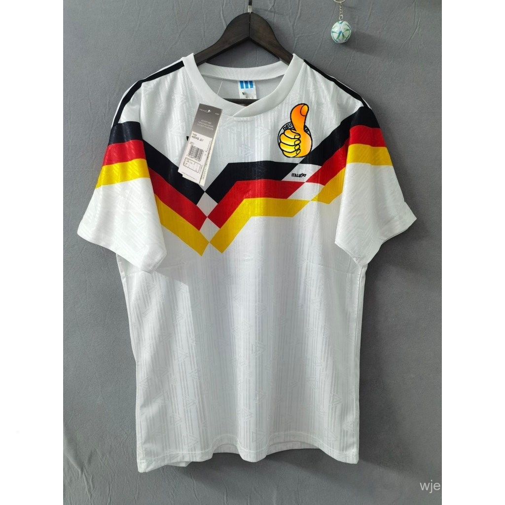 1990 Alemanha Casa FULL CLINSMANN Alta Qualidade Personalizado Retro Camisas De Futebol L5RQ