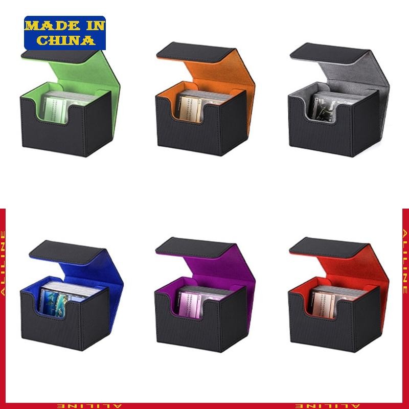 PU Couro Trading Deck Armazenamento Caixa Cartão Reunião Brinquedo Recipiente Caso