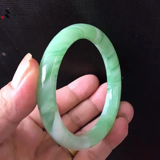 Capacidade Imitação Jade Pulseira Verde Feminino Vintage Redondo Senhoras Jóias Presente Agradável