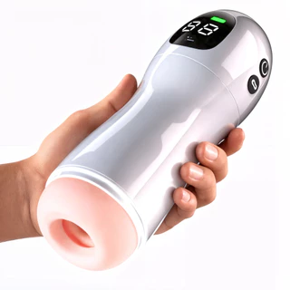 Masturbador Masculino Elétrico Display Led Usb Voz Textura