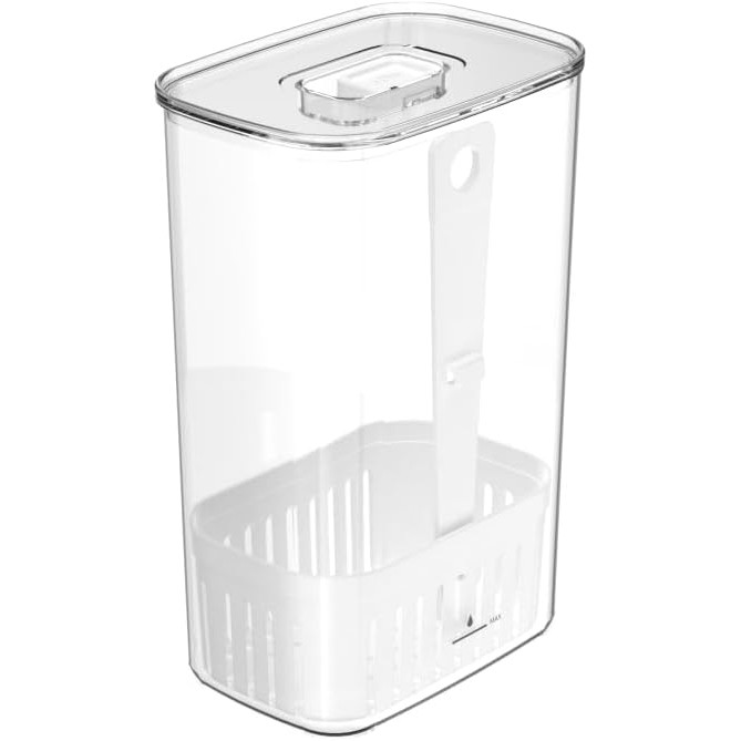 Organizador Geladeira Clear Fresh Ou 2,3L com Cesto Drenagem - Alimentos Frescos