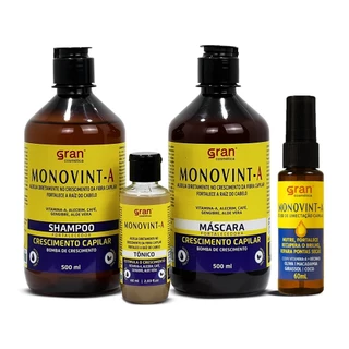 Kit Crescimento Capilar Acelerado Monovin A Completo Com Óleo de Umectação em Oferta na Shopee