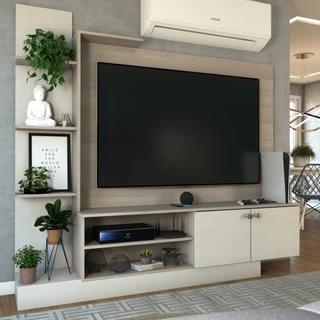 Estante para TV Até 50 Polegadas Home Theater 2 Portas