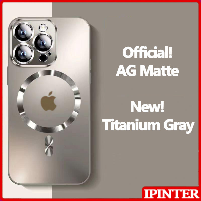 Original AG Matte For Magsafe Wireless Charging Caixa Magnética Para iPhone 15 14 13 12 11 Pro Max 14 15 Plus Com Proteção Da Lente Câmera