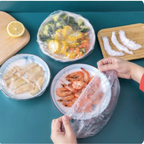 Sacos Plásticos Selagem 100 Unidades Capa De Alimento Elástica Ajustavel Tampa Universal SZ100