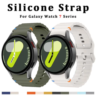 Pulseira Esportiva Original De Silicone Para Relógio Samsung 7 6 5 pro 44mm 40mm 45mm FE Galaxy 6Classic 43mm 47mm