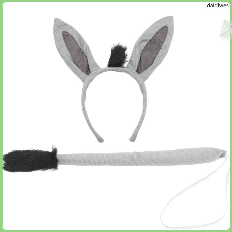 Chapéu De Orelha De Burro Acessórios De Vestido De Cabeça De Animal Kids Tail Child for Party Cosplay daidiwes Propaganda