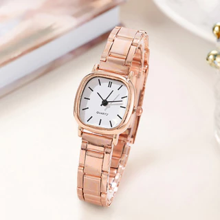 Relógio Fashion Square Ladies Watch Casual Steel Band Quartzo