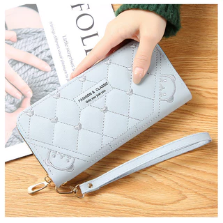 Carteira feminina Carteira feminina Moda Longa Moda Moda Longa com um único zíper Bolsa feminina de grande capacidade Bolsa feminina