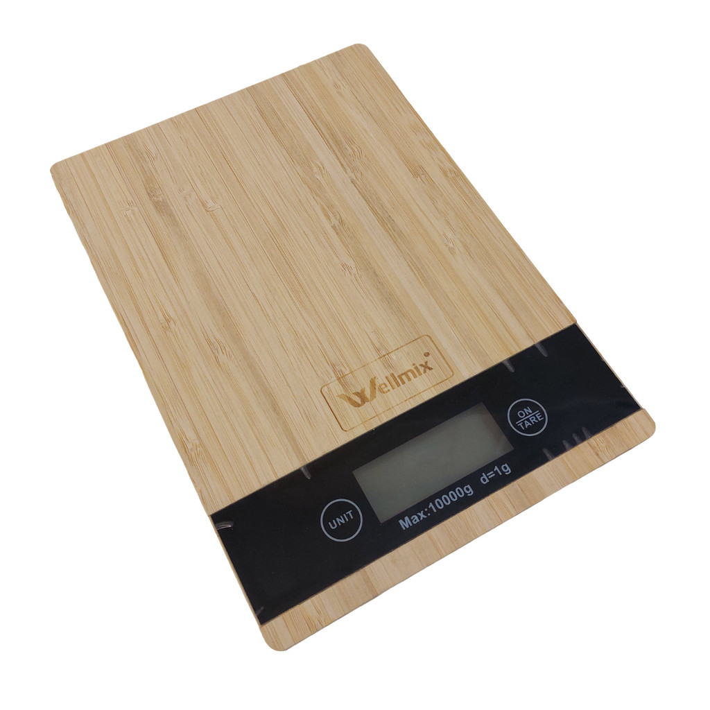 Balança de Cozinha Digital Bambu até 10kg 16x23cm Wellmix | Shopee Brasil