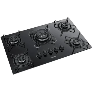 Fogão Cooktop 5 Bocas à Gás Itatiaia Essencial Vidro Tripla Chama 127v / 220v