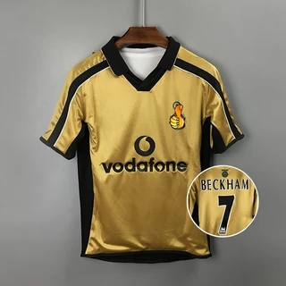 Retro T-shirt Camisetas 2000-2001Year Short7 # BECKHAM Jersey Camisa De Futebol JFK9