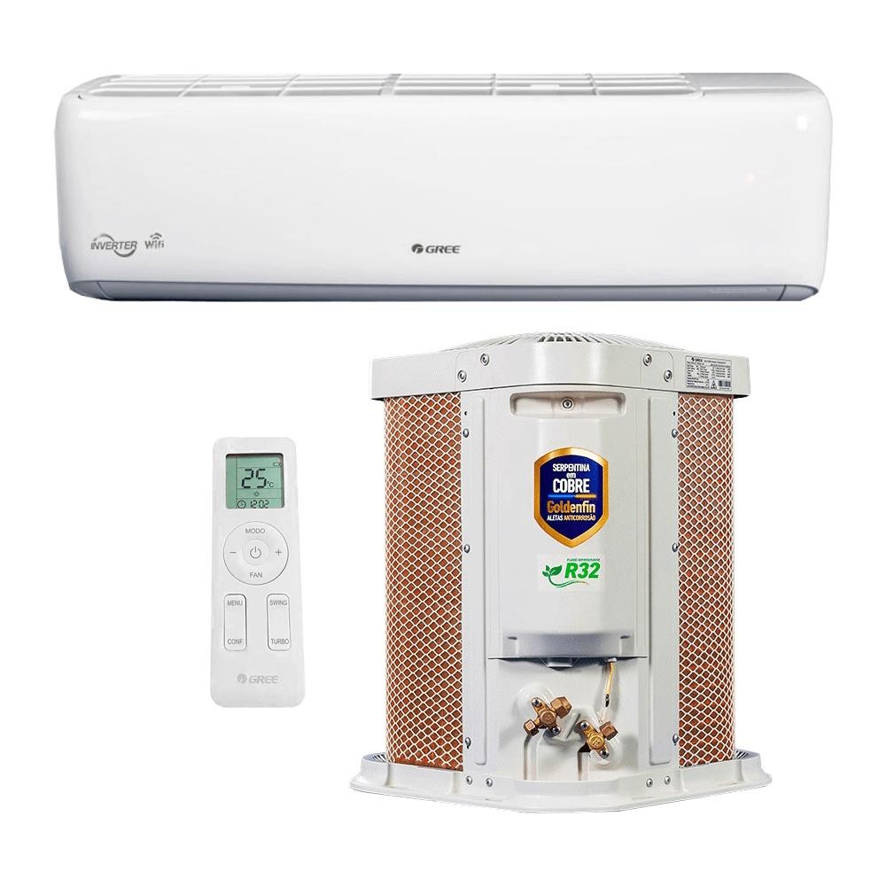 Ar Condicionado Gree Split Hi-Wall G-Top Auto Inverter Connection 9.000 Btu'S Quente E Frio - Gwh09ata
