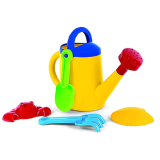 Brinquedo Baldinho Regador de Praia Infantil Com Acessorios Coloridos