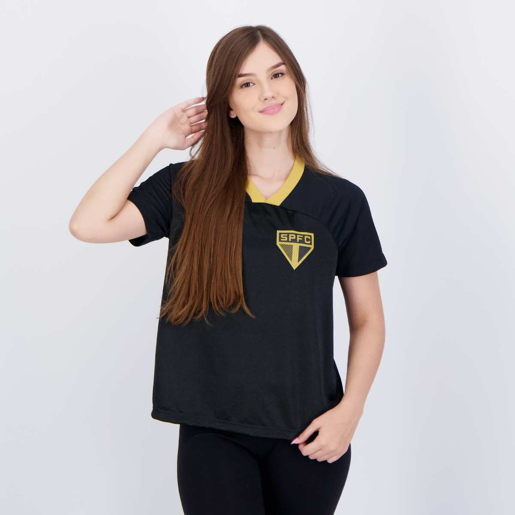 Camisa São Paulo Principio Feminina Preta