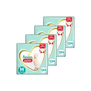 Kit Fralda Calça Pampers M Premium Care Pants Jumbo 496 Unidades