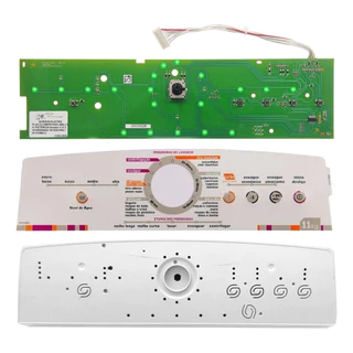 Placa Suporte E Adesivo Compatível Lavadora Bwl11 W10356413