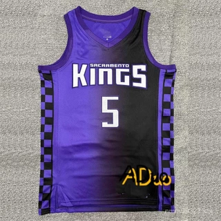 Hot Pressed Camisa #5 De'aaron Fox 2023/24 Icon Edition De Basquetebol Jersey