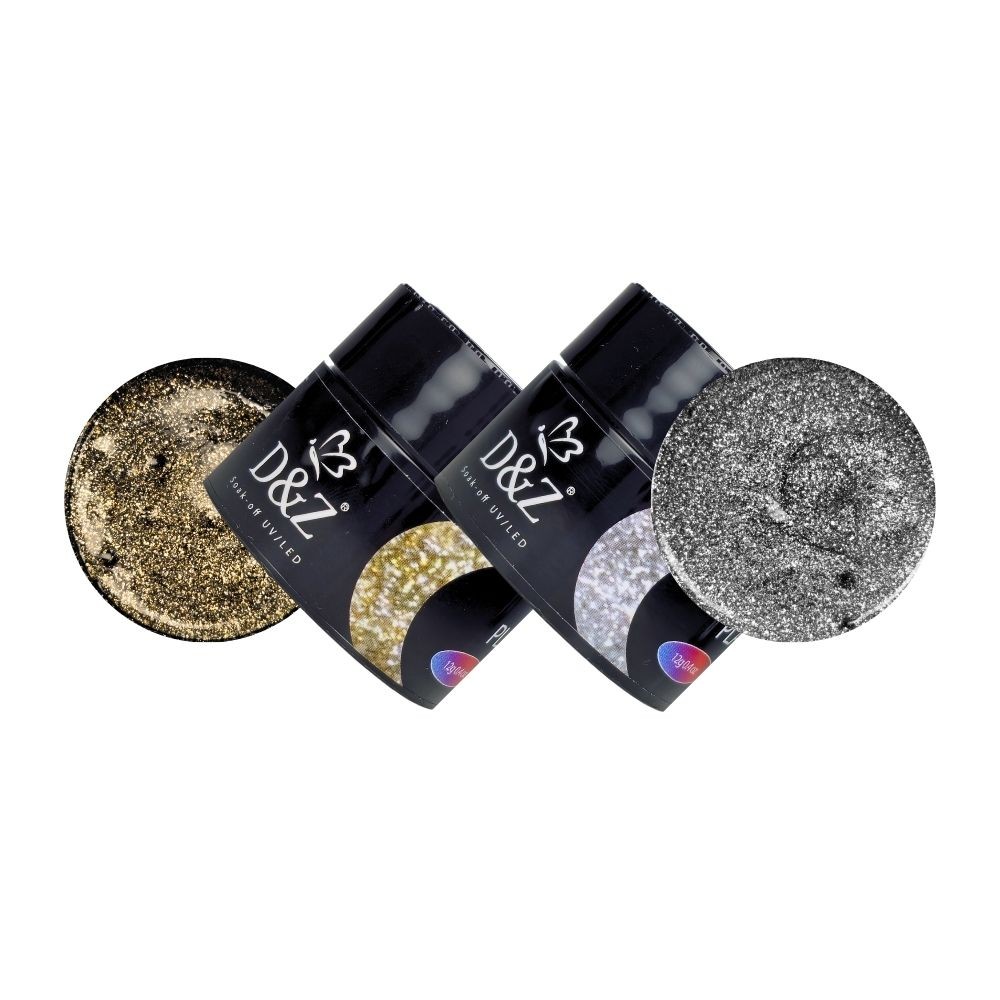 Platinum Gel Prata e Dourado - Soak Off UV/LED - D&Z | Shopee Brasil