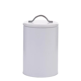 Lata Hermética Coffee Relevo Branca 12x19x12Cm Metal em Oferta na Shopee