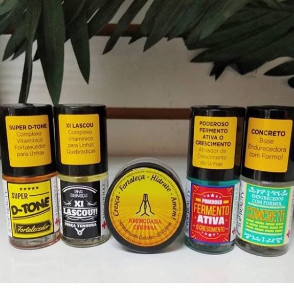 Base De Unha | Kit Tratamento Com Cera Fermento Concreto Lascou Dtone