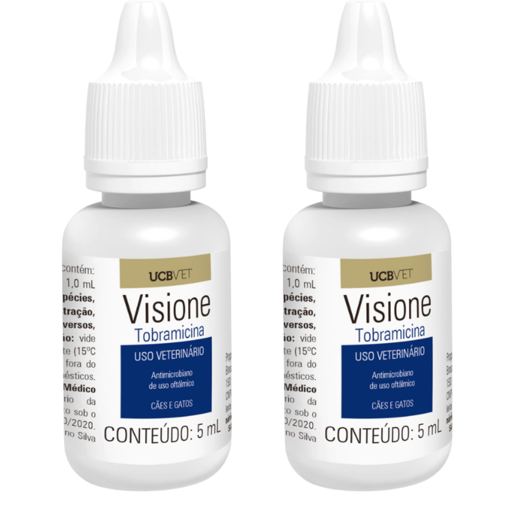 Kit 2 Solução Oftalmológica Visione 5 ml UCBVET | Shopee Brasil
