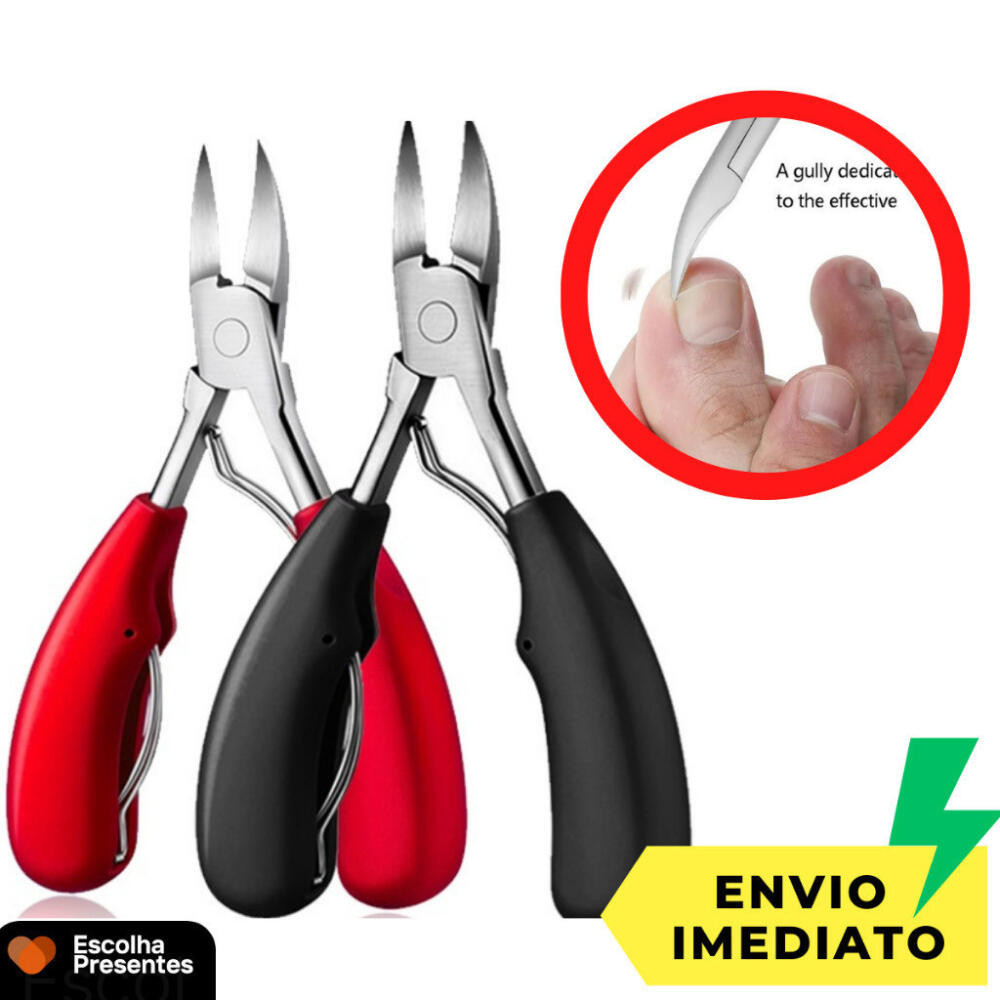 Alicate Mola Dupla De Cortar Unha Do Pé Curvado Profissional Aço Inox ...