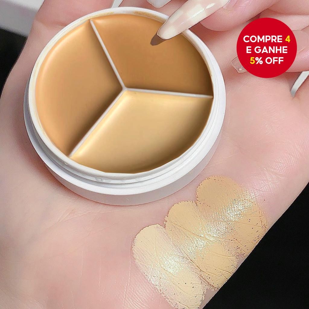 Corretivo Corretor De 3 Cores DIKALU-Para Marcas De Acne , Olheiras ...