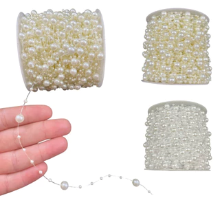 Fio De Nylon Com Pérolas ABS - 5 Metros