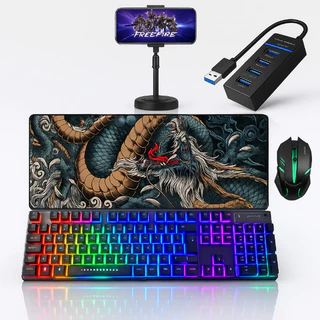 Kit Mobilador Fire Gamer Android Free Teclado Mouse Suporte Celular Jogos Hub 4 Portas Mouse Pad em Oferta na Shopee