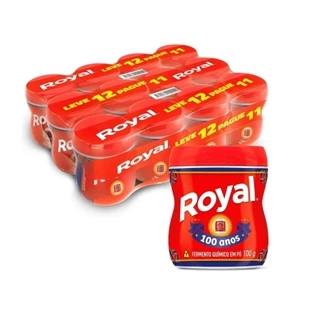 Fermento Químico em Pó Royal 100g- Display 12 Pague 11 em Oferta na Shopee