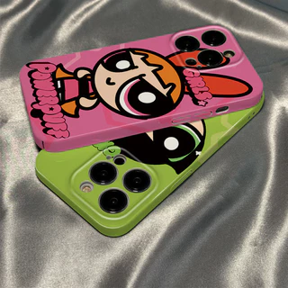 Capinha iphone 11/12/13/14/15 Pro max/Capa para celular de plástico TPU anti-queda com tudo incluído, pequena policial de desenho animado