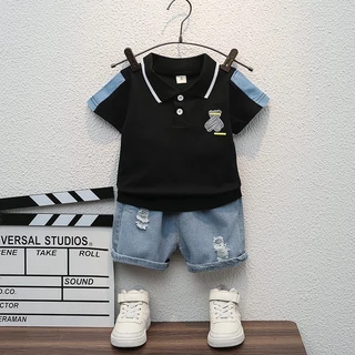 Novo Roupa De Verão Bebê Camiseta Calções 2Pcs/sets Kids Children Girls Boys Sport Tracksutis