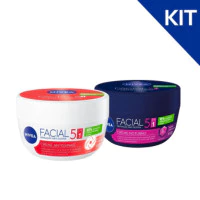 KIT NIVEA Creme Facial Antissinais 100g + Creme Facial Noturno 100g