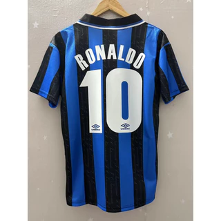 97-98 Inter Milano RONALDO Camiseta Personalizada De Alta Qualidade Para De Futebol Retrô Caseira