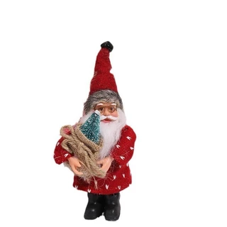 Boneca de Papai Noel em pé 19cm, boneca de decoração de Natal, decoração de quarto, decoração de mesa, suprimentos de férias