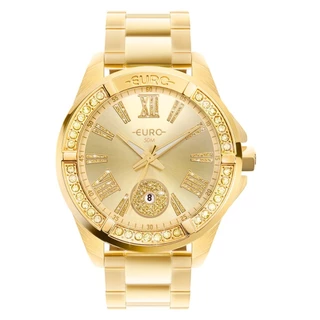 Relógio Euro Feminino Big Case Dourado - EU2115AP/4D