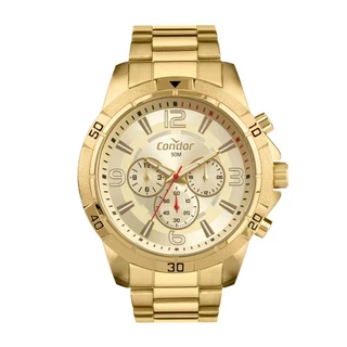 Relógio Condor Masculino Civic Dourado - COVD34AF/4C